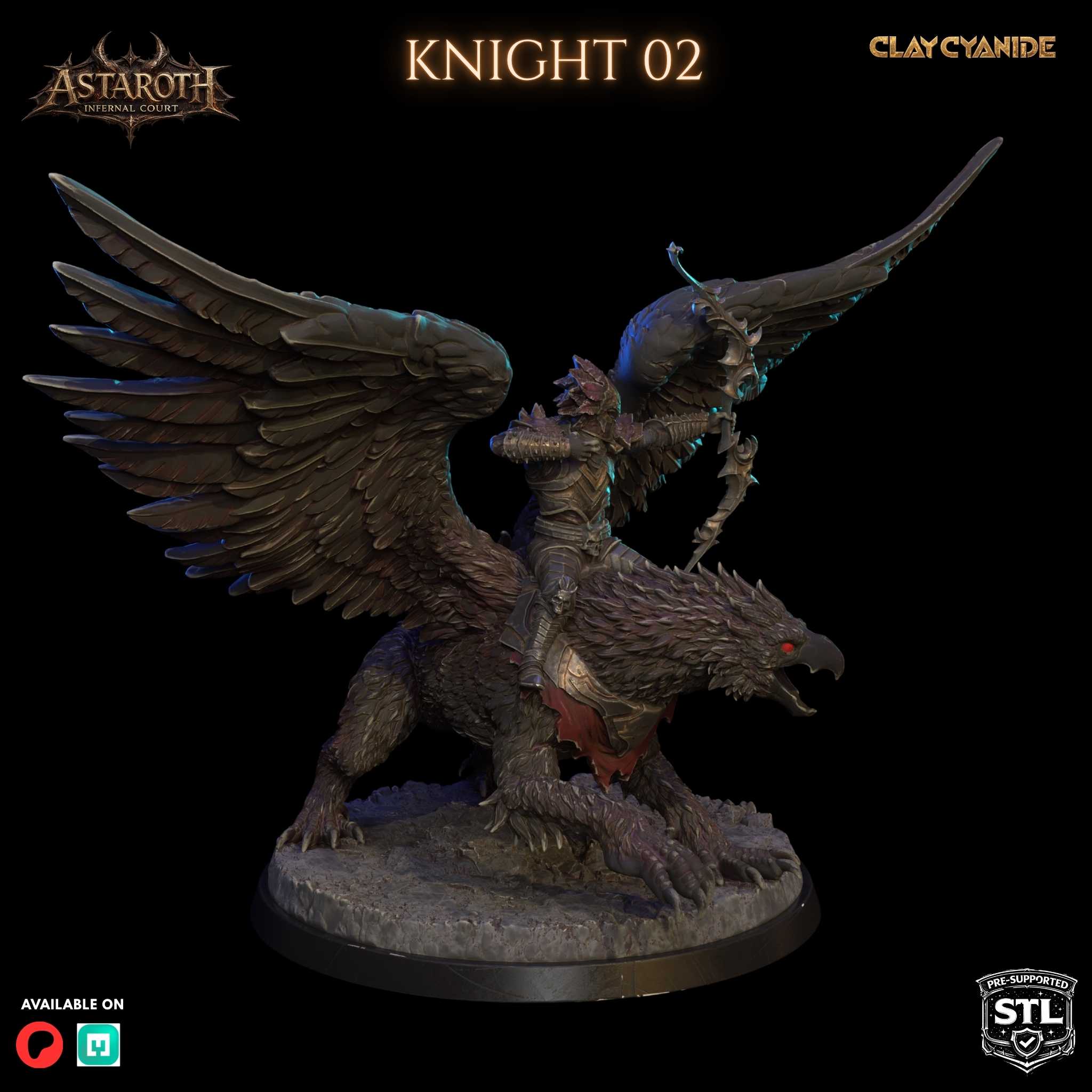 Astaroth Knight STL variant 2 — Clay Cyanide